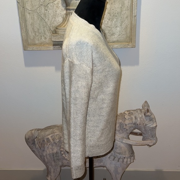 Magaschoni‎ pullover natural tan crewneck sweater Sz XS - Picture 5 of 6